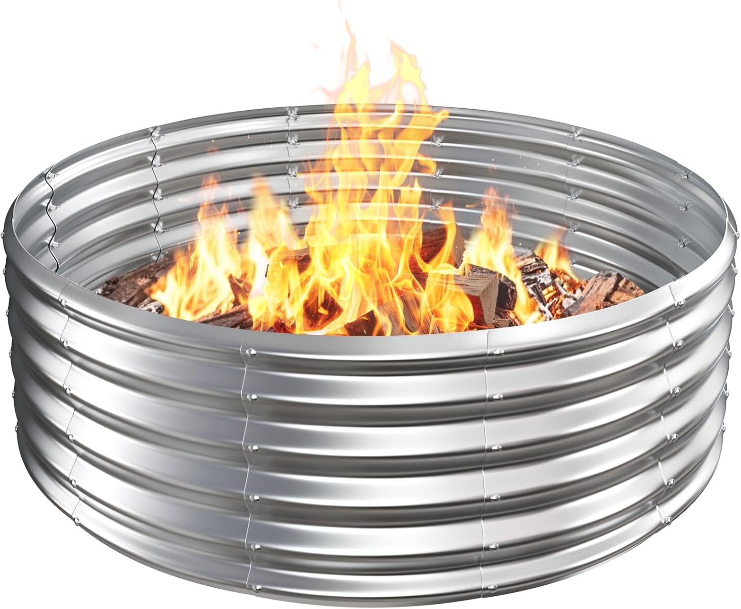 Metal Fire Pit Ring for Outdoor Gatherings - 48 in Diameter