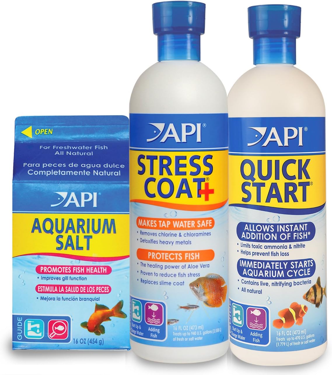 API Aquarium Starter Bundle Pack for Healthy Fish Care