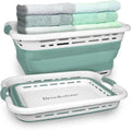 Collapsible Laundry Basket 24in - Spacious Foldable Hamper