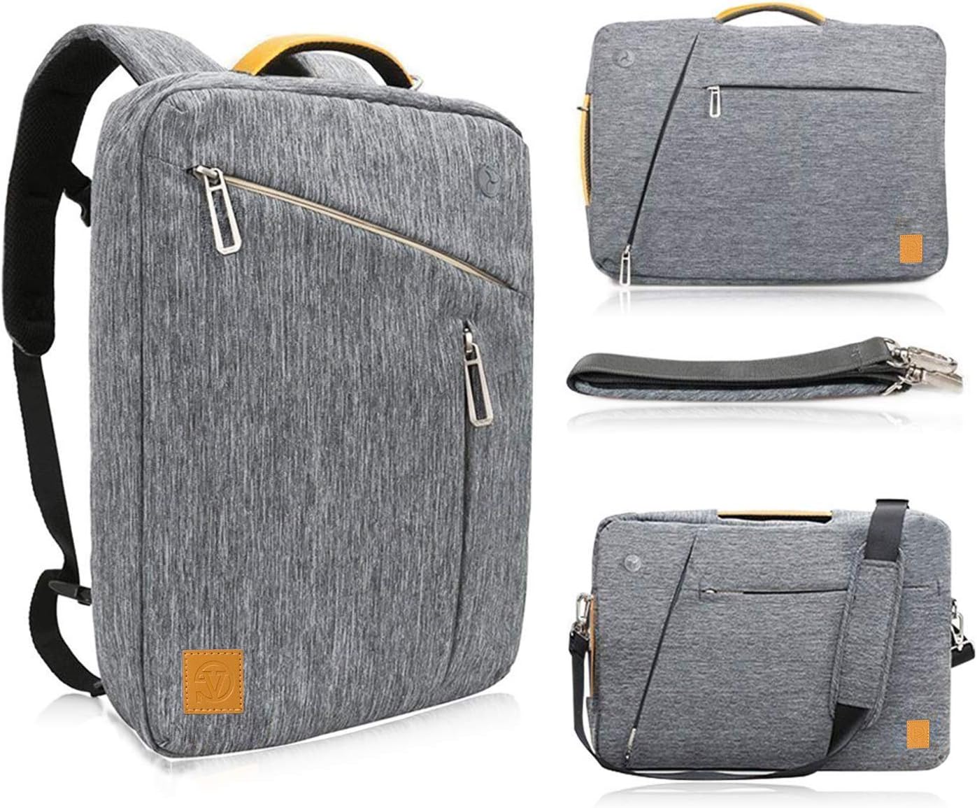 Convertible Laptop Messenger Shoulder Bag for 13 to 17.3 Inch