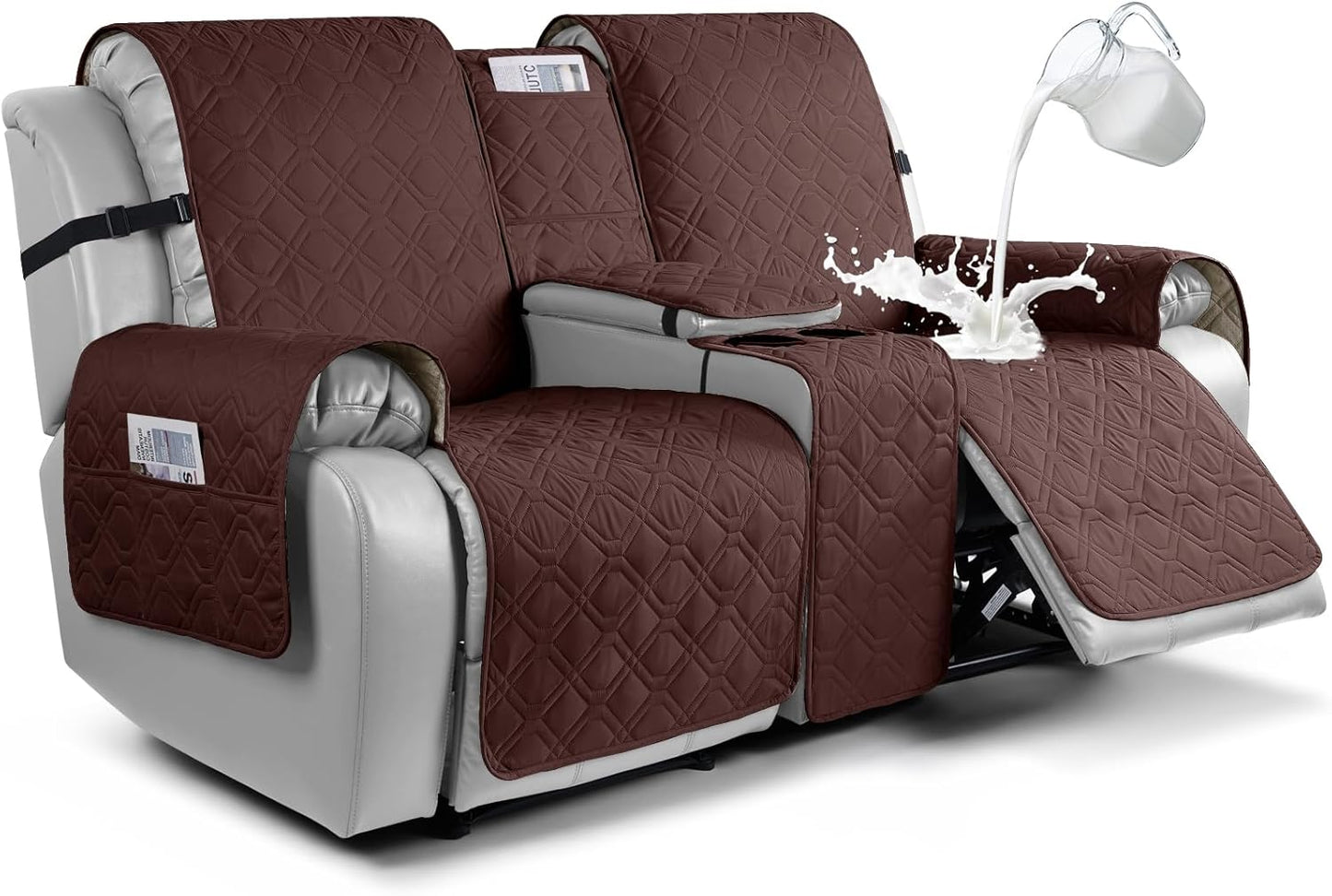 VANSOFY Loveseat Recliner Cover - 100% Waterproof & Non-Slip