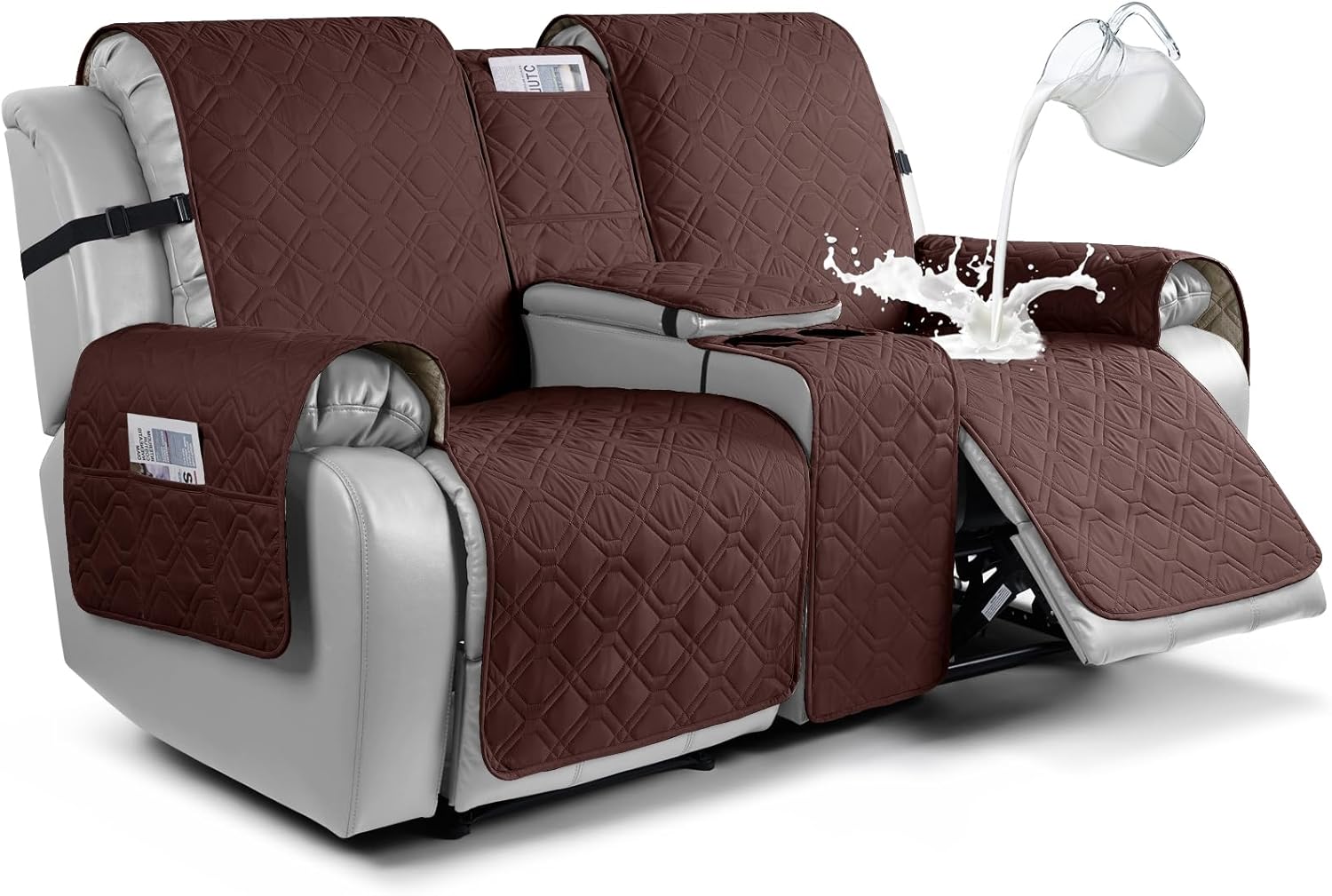 VANSOFY Loveseat Recliner Cover - 100% Waterproof & Non-Slip