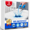 Full Size Mattress Protector Waterproof Terry 3 Pack - Noiseless Fit