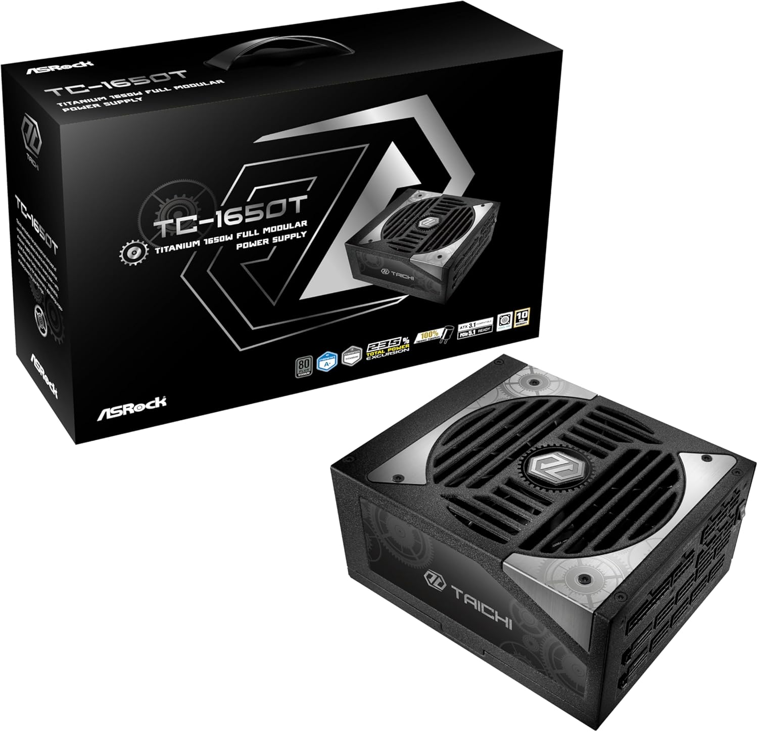 ASRock TC-1650T Taichi 1650W Titanium Power Supply for Gamers