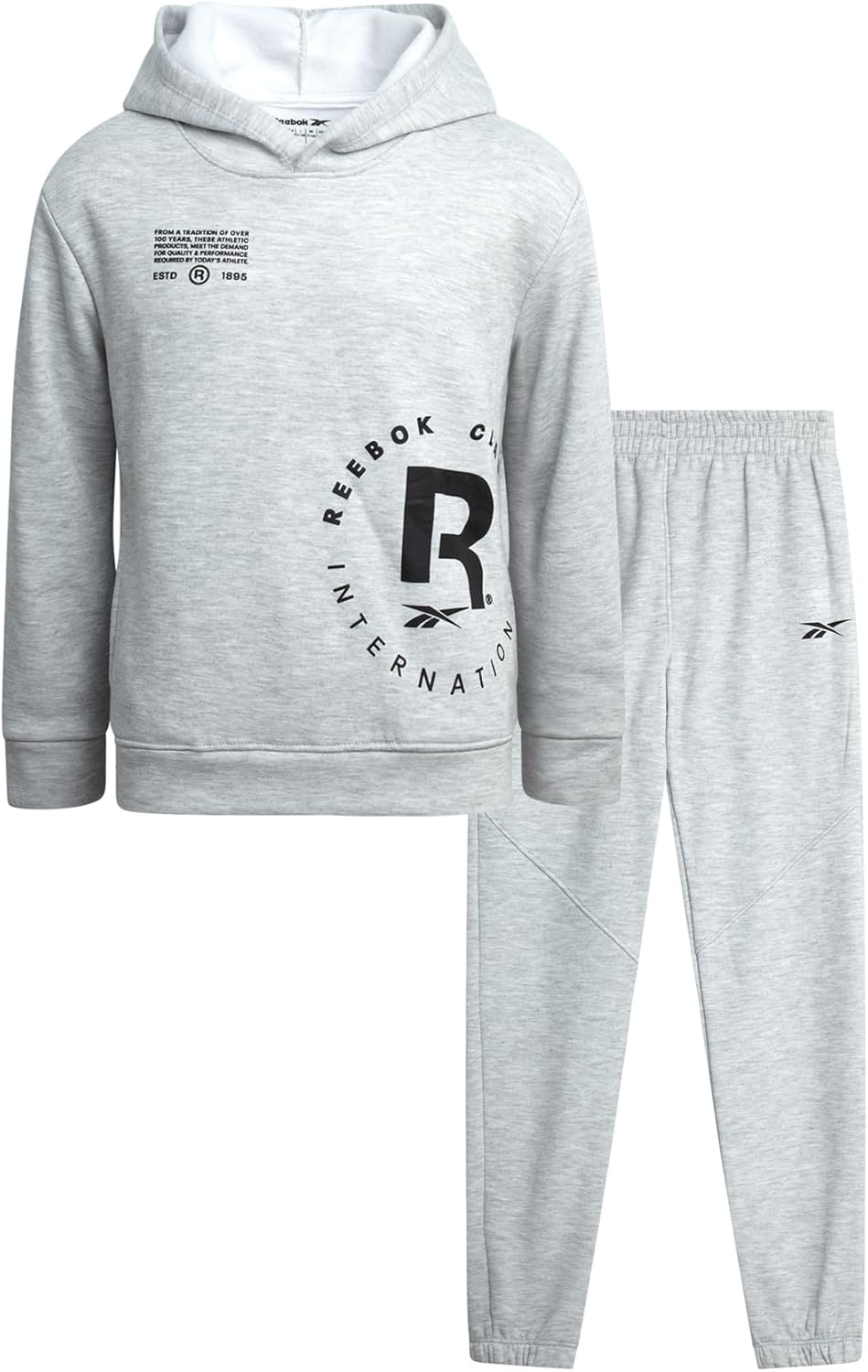 Reebok Boys Sweatpants Set - Fleece Pullover Hoodie & Joggers