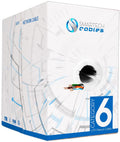 Cat6 Plenum Cable 1000ft White - Bulk Cat 6 Ethernet Cable 10Gbps