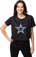 Ladies NFL Team Logo Crop Top Shirt by Foco for Fun Fashion