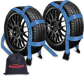 2Pc Tow Dolly Basket Straps for 14ft-17ft Tires - Dual Security Tie