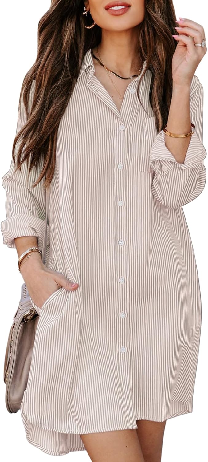 Womens Button Down Shirt Dresses with Pockets for All Occasions