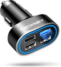 TECKNET USB Car Charger 54W 4-Port - Fast Multi Device Charging