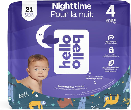 Hello Bello Size 4 Nighttime Diapers - Ultra Absorbent for Extended Protection
