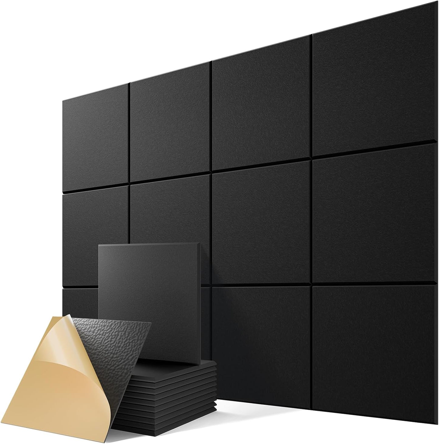 12 Pack Self-Adhesive Acoustic Panels for Superior Soundproofing