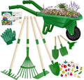 Kids Gardening Tools Set with Wheelbarrow for Outdoor Fun