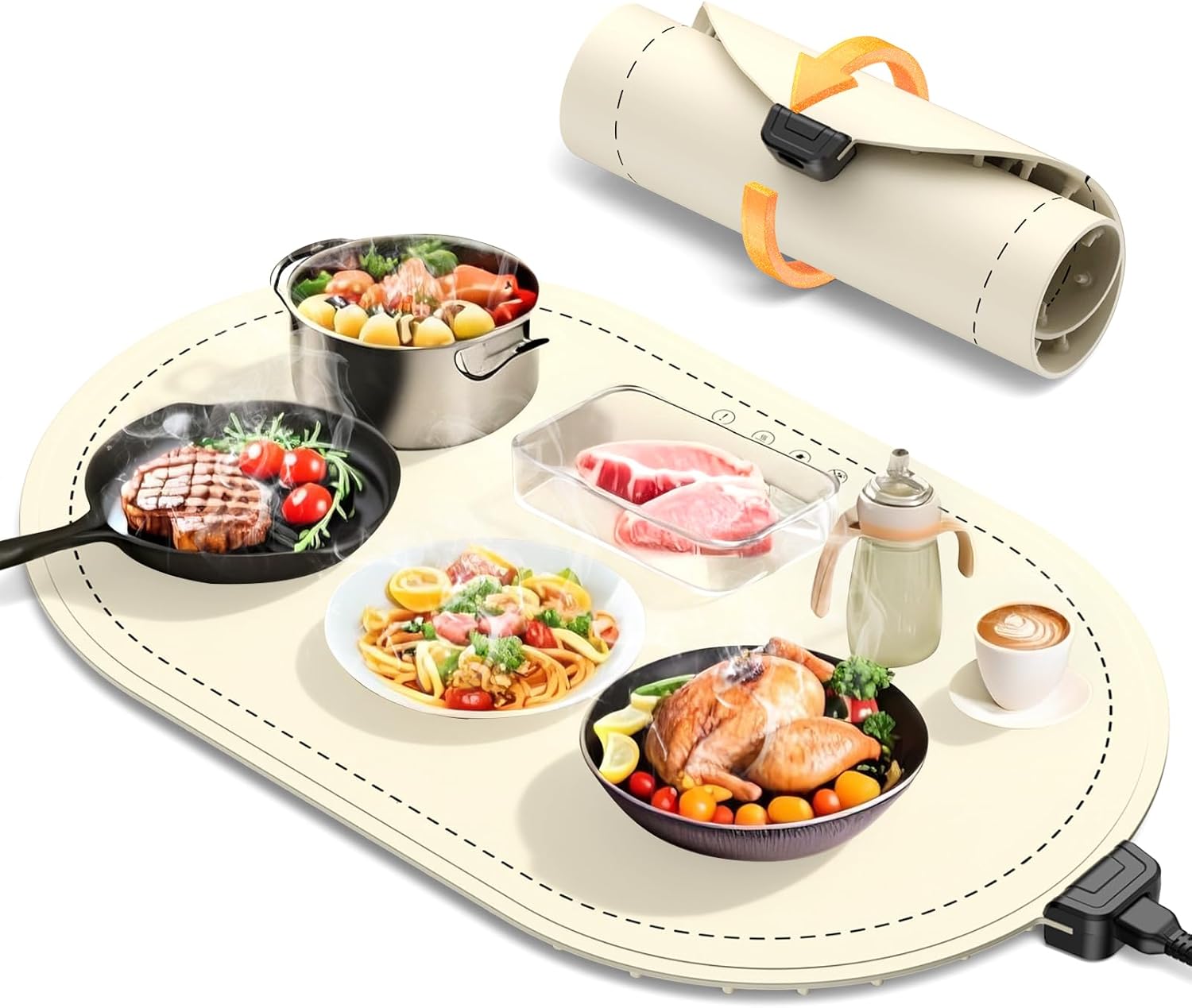 Warming Mat for Food - Fast Heating Silicone Food Warmer