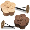 Wood Flower Car Air Freshener Diffuser - Dual Pack Passive Vent Clips