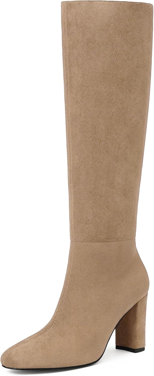 Modatope Knee High Boots for Women with Chunky Heel Design