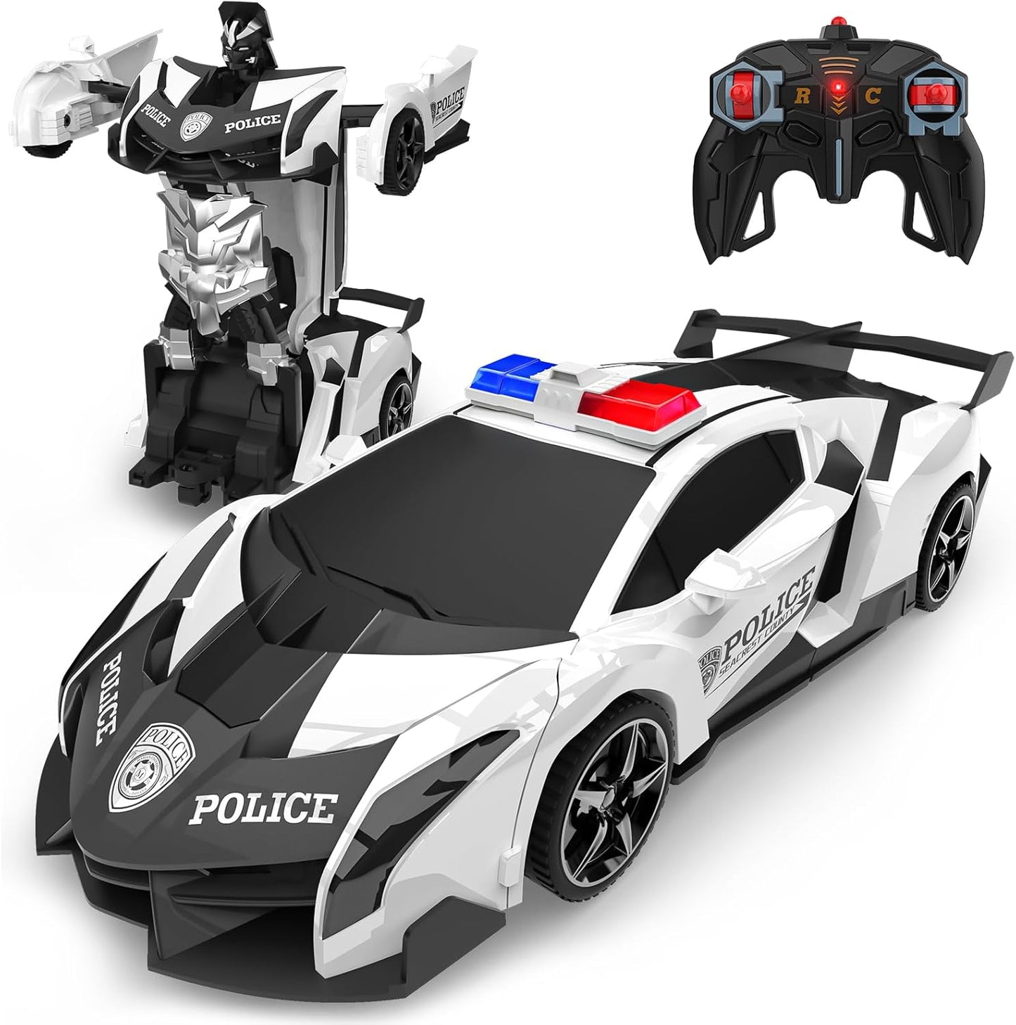 BLUEJAY Transforming RC Car: 1:18 Scale Robot with 360 Rotation
