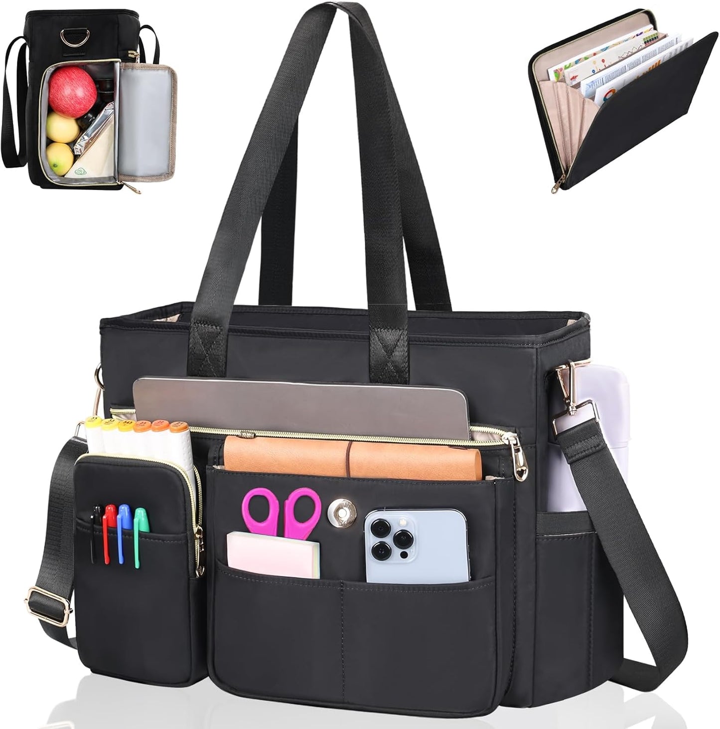 ESTARER Women Teacher Tote Bag with Insulated Pocket for Work