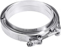 4.0 in V Band Clamp with Male/Female Flange 2PCS - Stainless