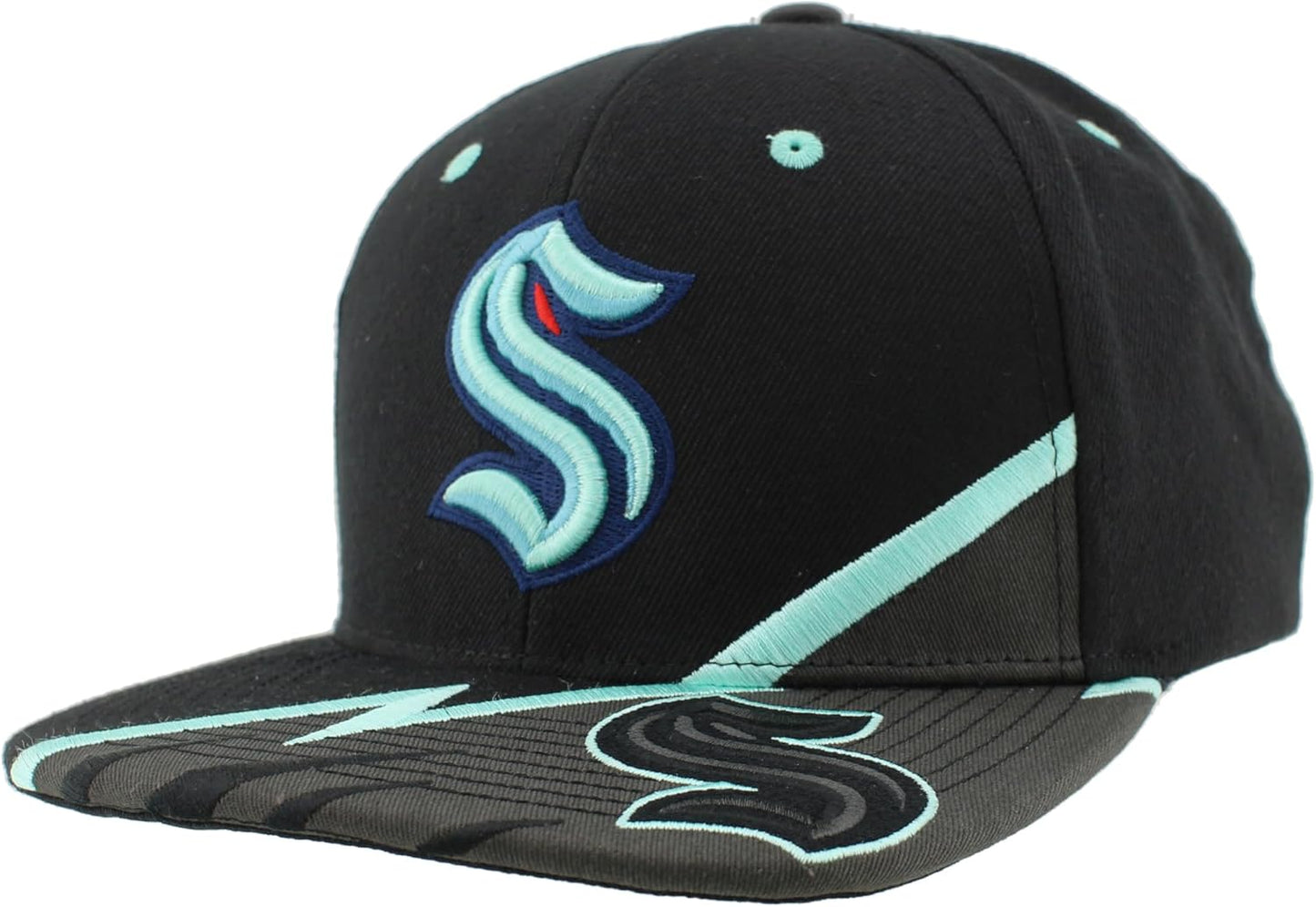 Seattle Kraken Adjustable Snapback Hat with 3D Embroidery