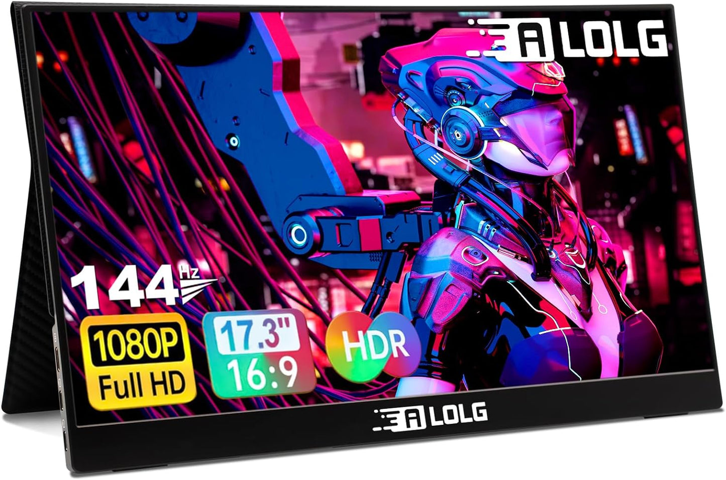 17.3 Portable Monitor: 144HZ FHD Display, USB-C, HDMI, HDR