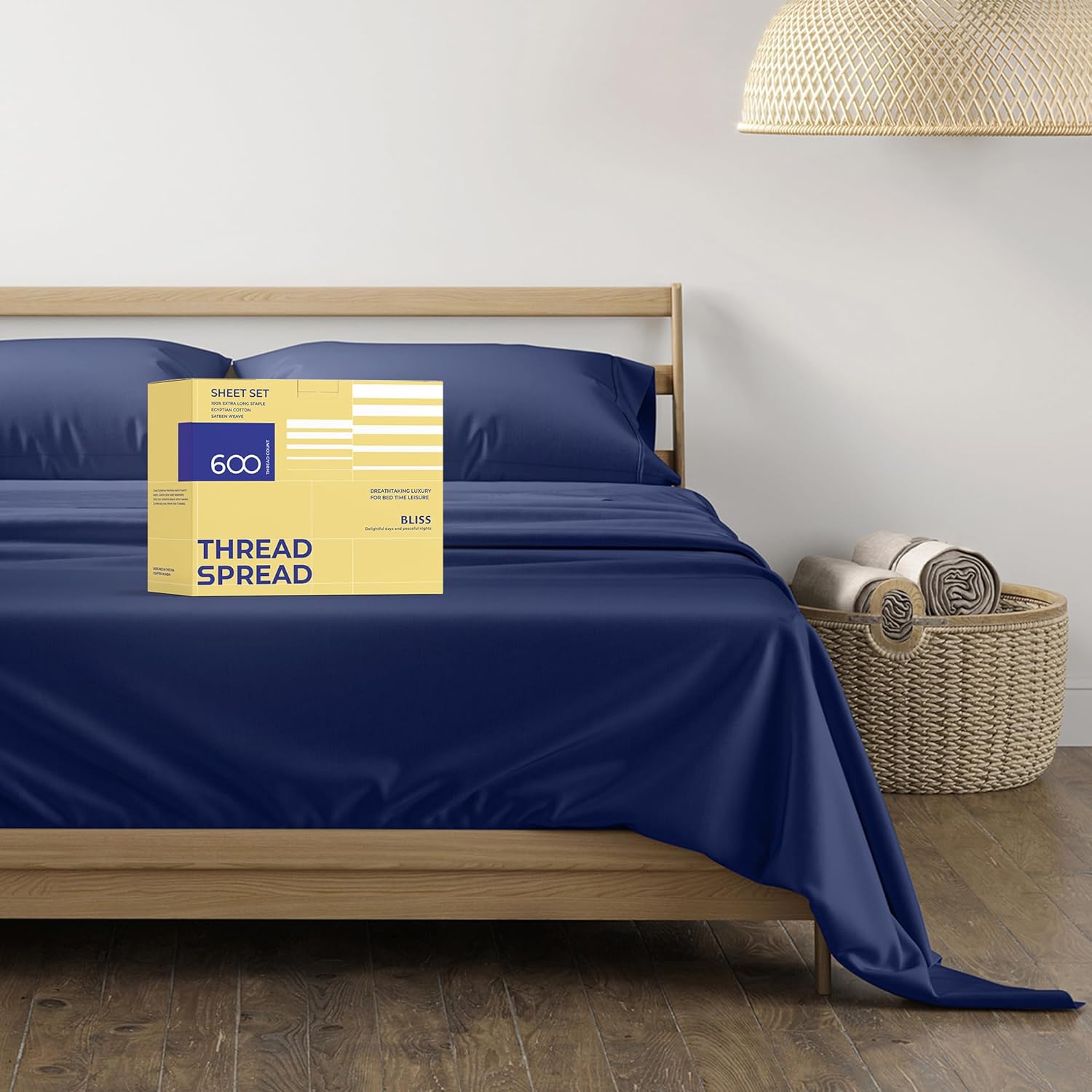 100% Egyptian Cotton Queen Size Sheet Set for Luxury Comfort
