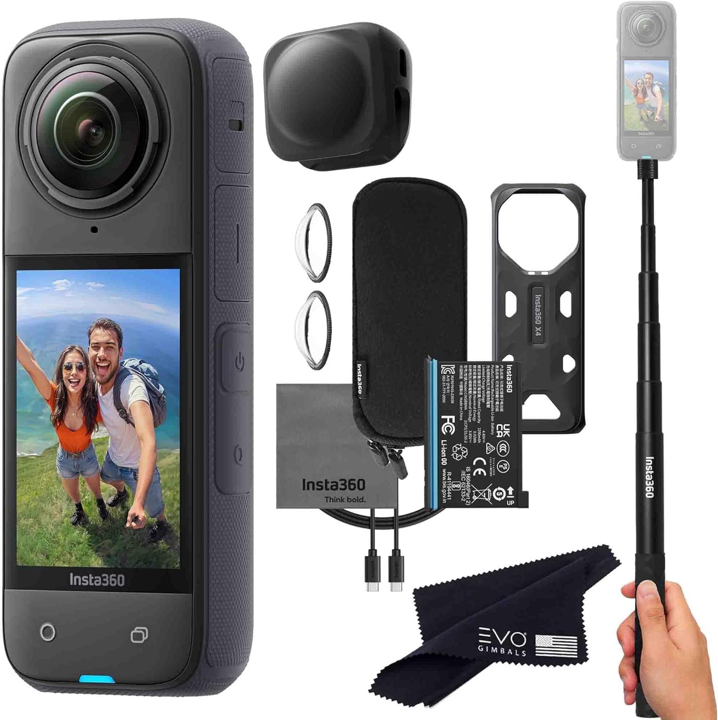 Insta360 X4 Basic Bundle: 8K Waterproof 360 Action Camera