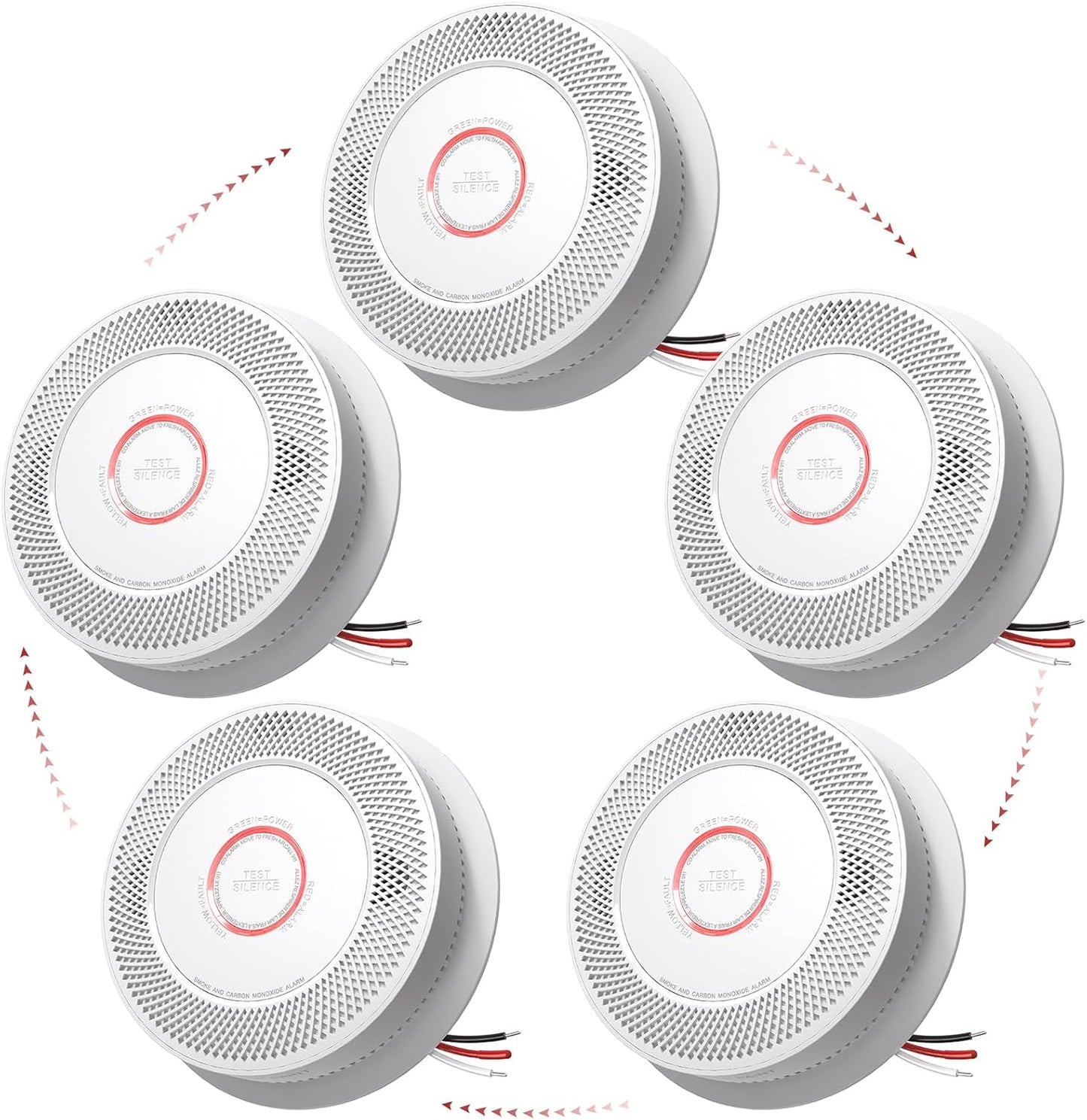 Hardwired Smoke and Carbon Monoxide Detector with Voice Alert