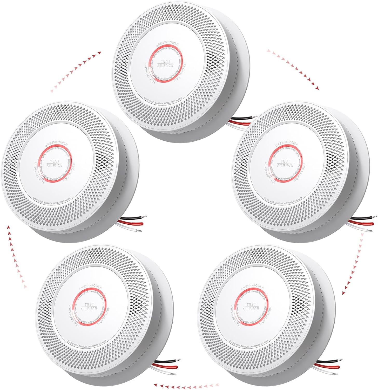 Hardwired Smoke and Carbon Monoxide Detector with Voice Alert