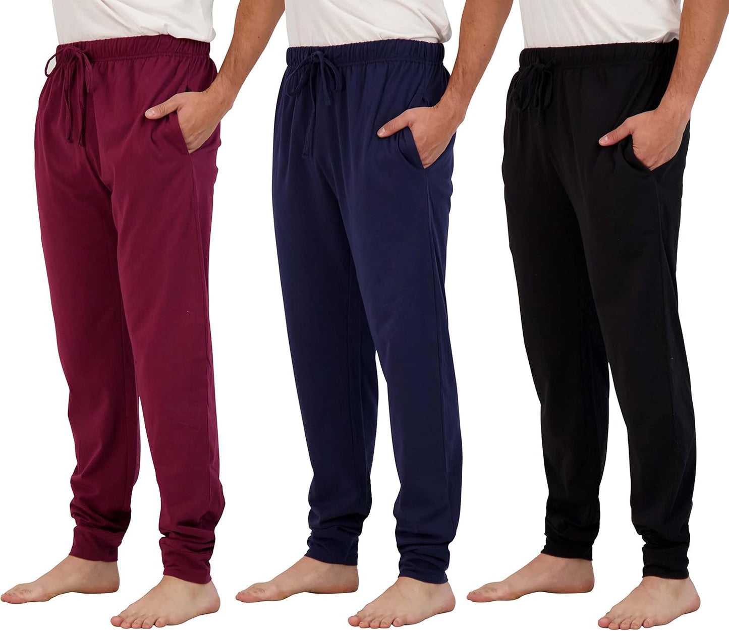 Real Essentials Men's Ultra Soft Cotton Pajama Pants for Comfort