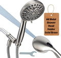 Shower Head Handheld 10-Mode Low Flow 1.8 GPM - Extra Long Hose