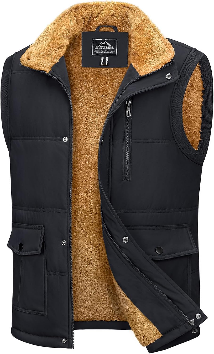 MAGCOMSEN Mens Winter Vests: Warm Fleece Lined Puffer Vest
