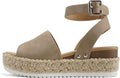 Women's Soda Topic Ankle Strap Espadrilles Flatform Wedge