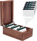 Business Card Holder for Desk Walnut Wood Organizer - Stylish Desktop