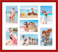 15x17 Picture Frames Collage Wall Decor - Red 7-Photo Frame