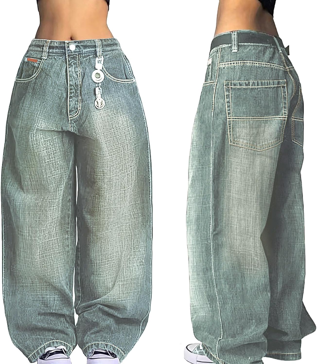 EMMIOL Women Boyfriends Hip Hop 90s Vintage Baggy Jeans Review