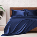 MR&HM Satin Bed Sheets King Size 6-Piece Set - Silky Deep Pocket