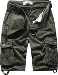 FOURSTEEDS Women's Cotton Relaxed Fit Multi-Pocket Cargo Shorts