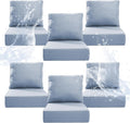 6 in Thicker Outdoor Chair Cushion 6 Sets - Waterproof Patio Comfort