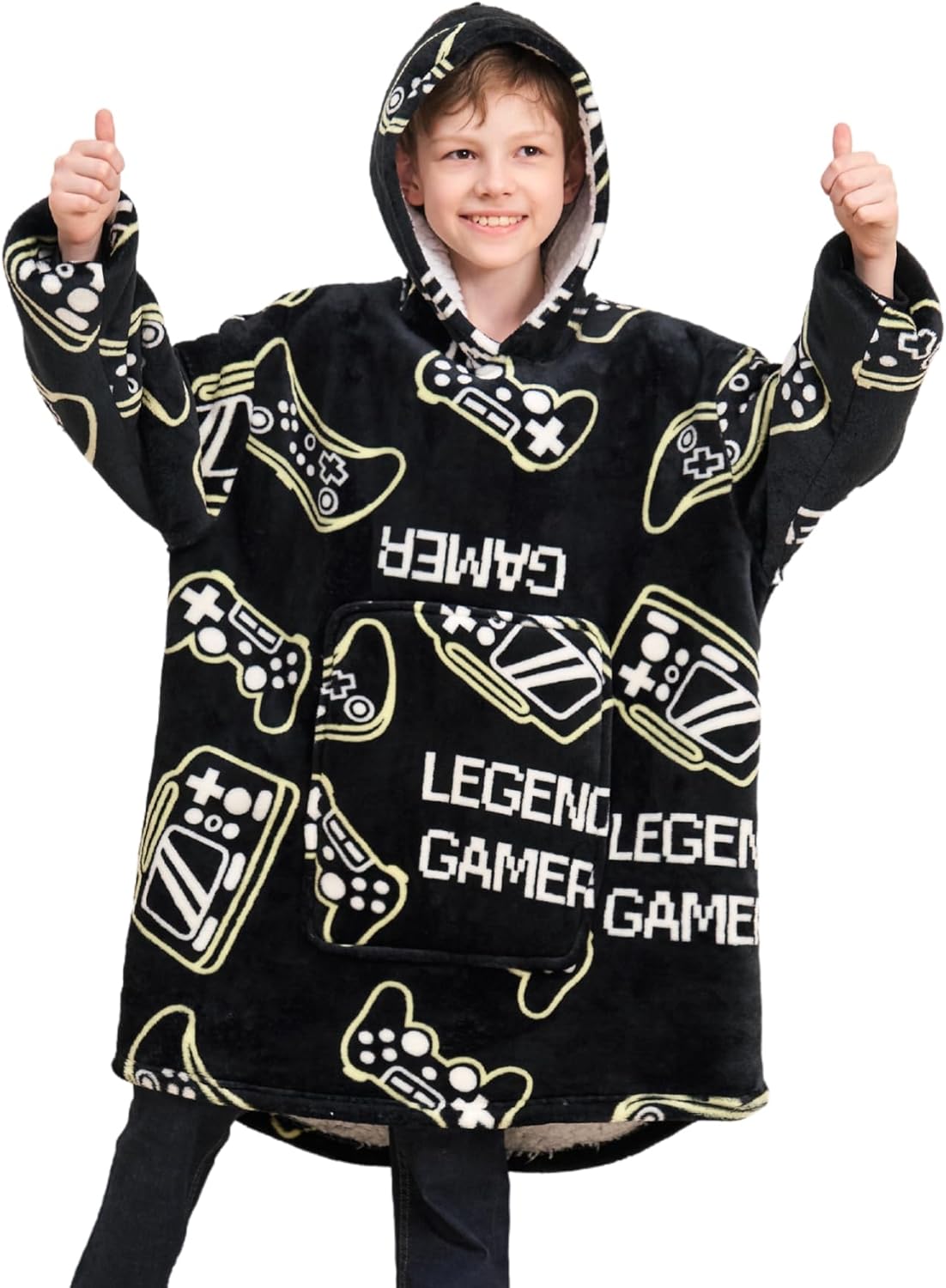 Game Controller Wearable Blanket Hoodie for Boys - Cozy Comfort