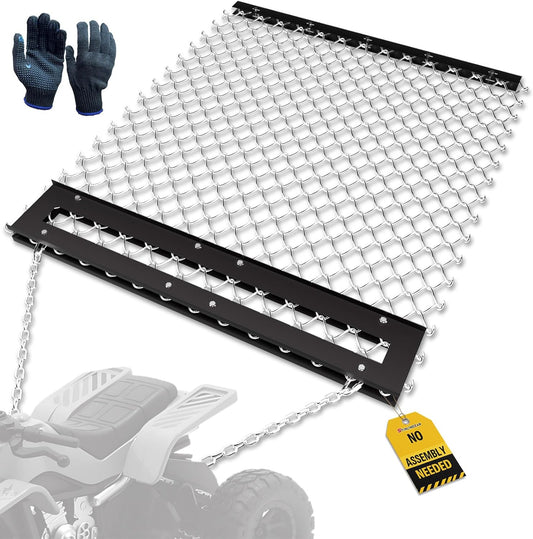 4ftx5ft Heavy Duty Drag Harrow for ATV/UTV - Rust Resistant