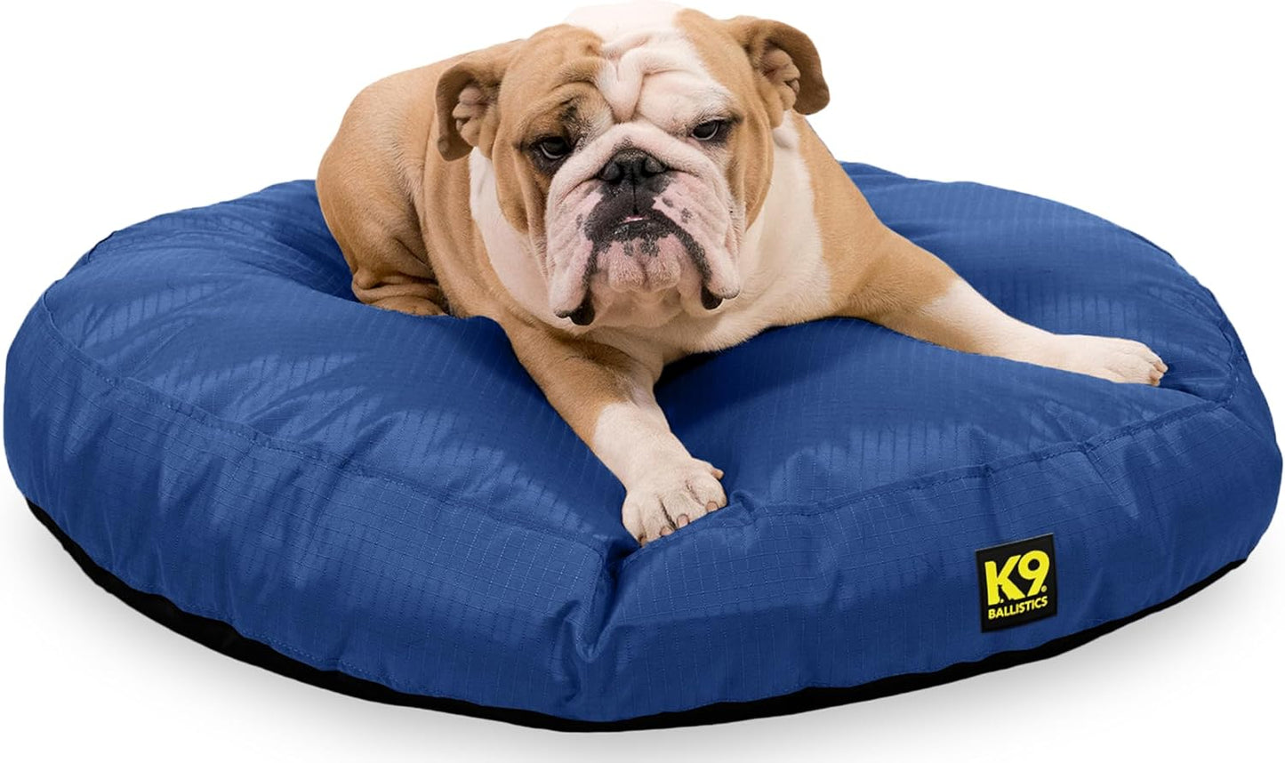 K9 Ballistics Tough Round Nesting Pillow Dog Bed for Comfort
