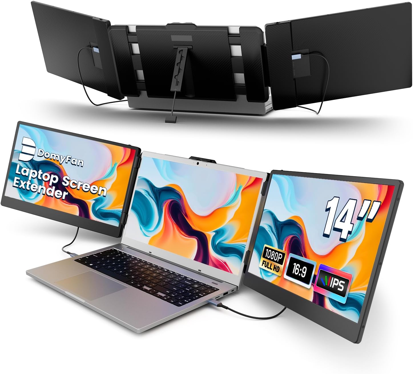 Triple FHD 1080P Laptop Screen Extender: Boost Productivity!