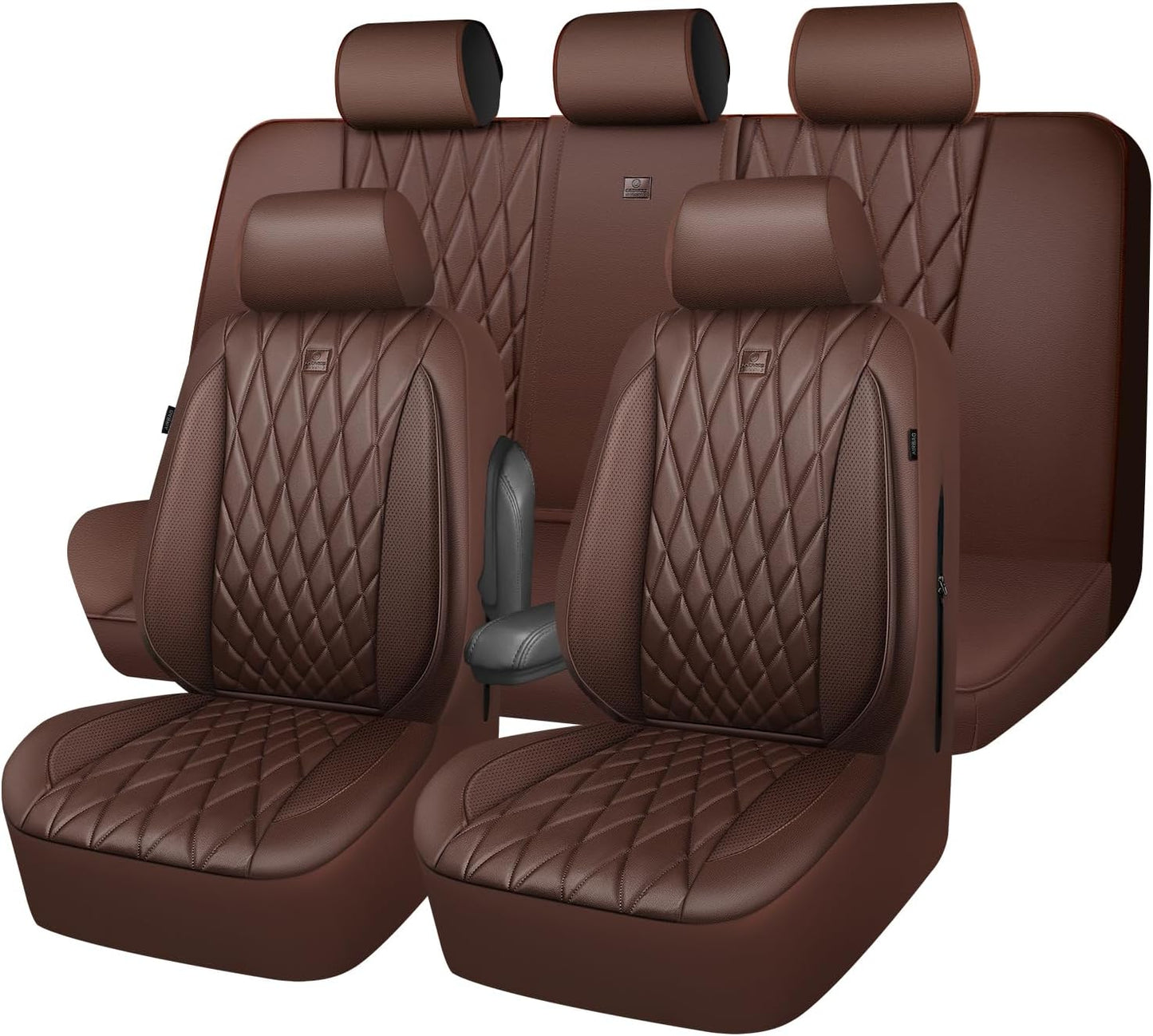 Luxury Faux Leather Seat Covers Full Set for SUVs and Trucks