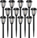 Solar Pathway Lights 12 Pack - Durable Cold White Garden Lighting
