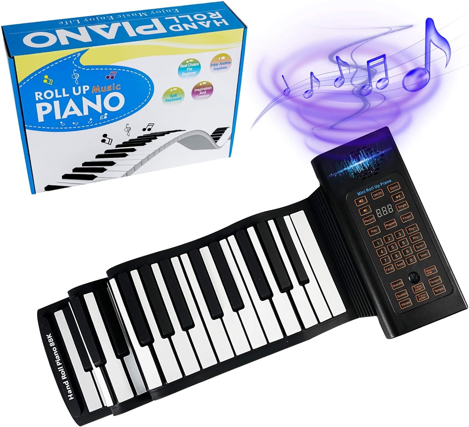 Portable Roll Up Piano for Kids & Adults