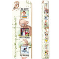 Motivational Growth Chart for Kids with Photo Windows - Woodland Ruler