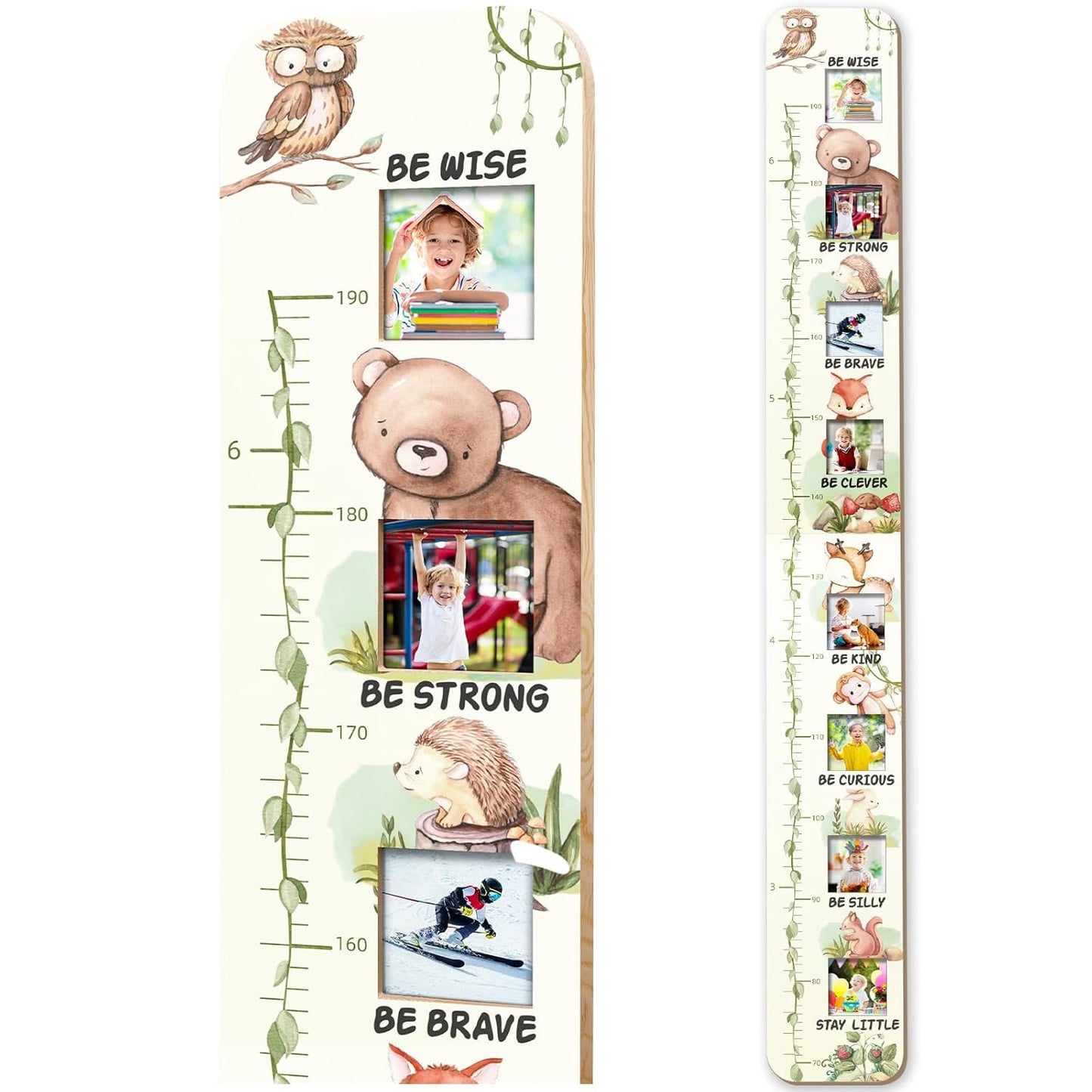 Garybank Motivational Growth Chart for Kids with Photo Windows
