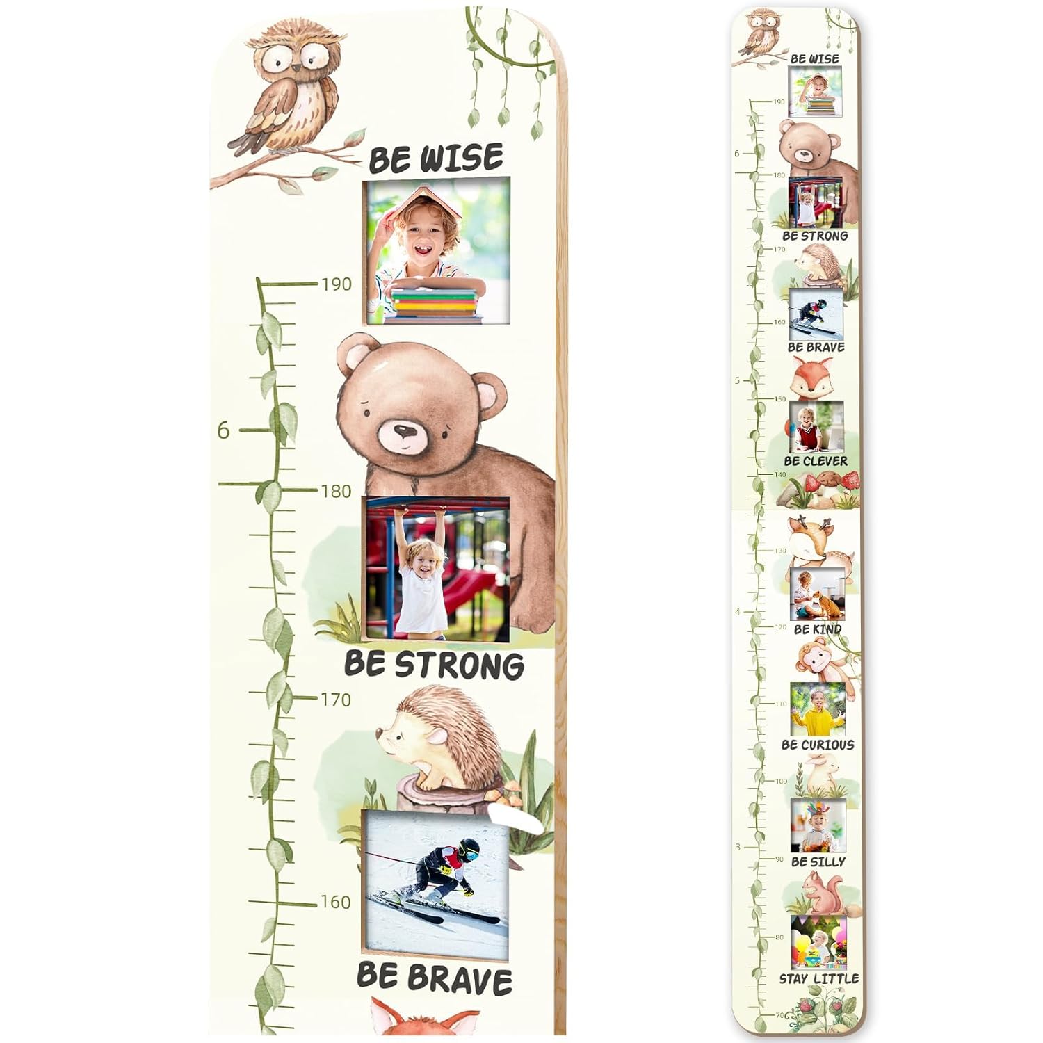 Garybank Motivational Growth Chart for Kids with Photo Windows