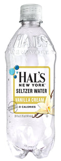 Hal's New York Seltzer Vanilla Cream Sparkling Water - 24 Pack